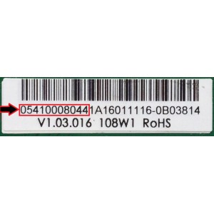 MAIN FUENTE (COMBO) PARA TV VIZIO / NUMERO DE PARTE 05410008044 / 054.10008.044 / TP.MS3553.PC761 / 054100080441A / 054100080441A16011116 / PANEL LSC550HN02-G01 / MODELO D55N-E2 LWZQVPBS